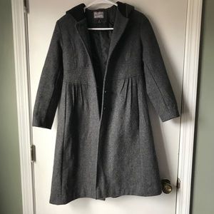 Beautiful 100% Wool Long Hooded Coat